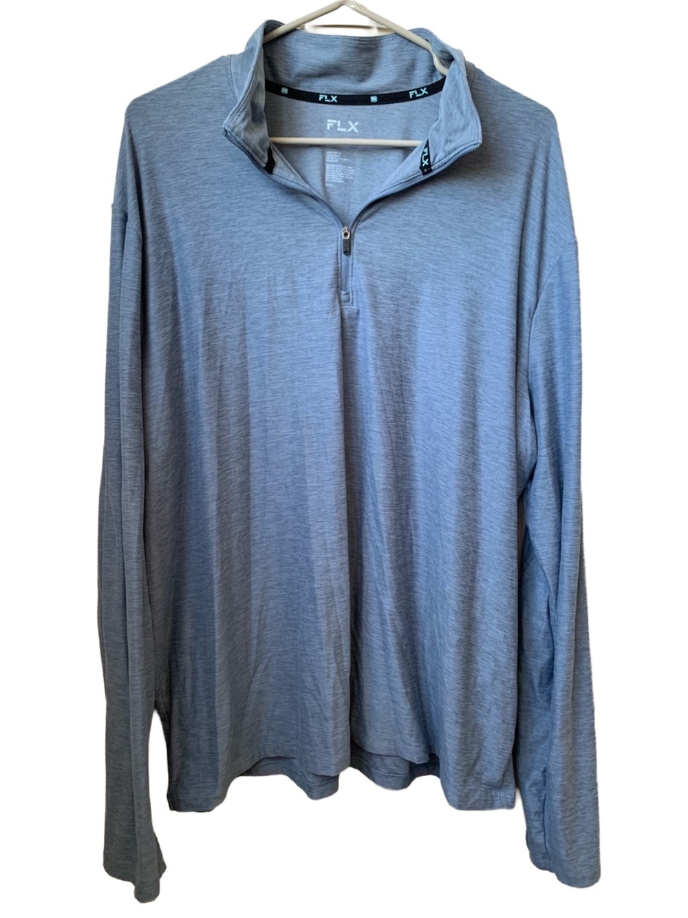 FLX Men’s Slate Blue Long Sleeve 1/4 Zip Sweatshirt